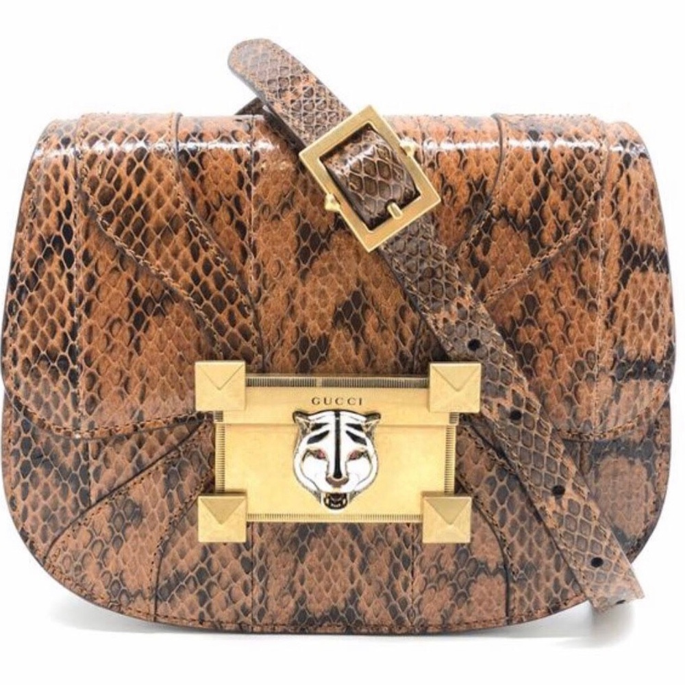 NWT Shoulder Bag with Tiger Head enamel clasp